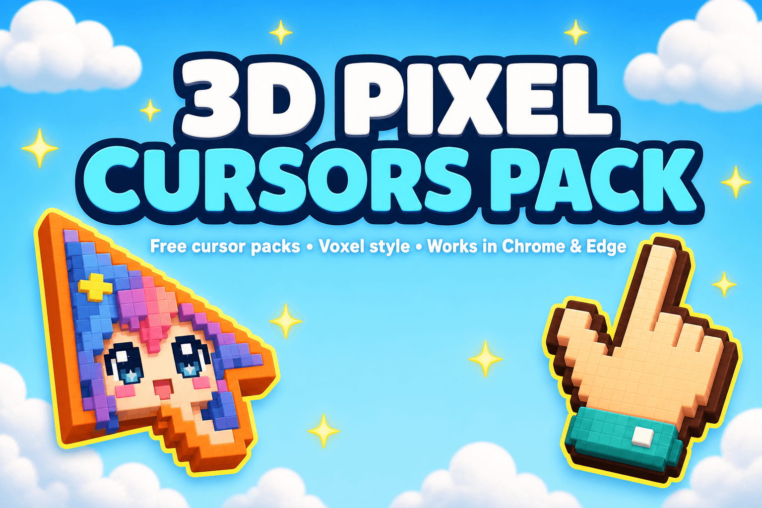 3D Pixel Cursors Collection - Custom cursor collection preview