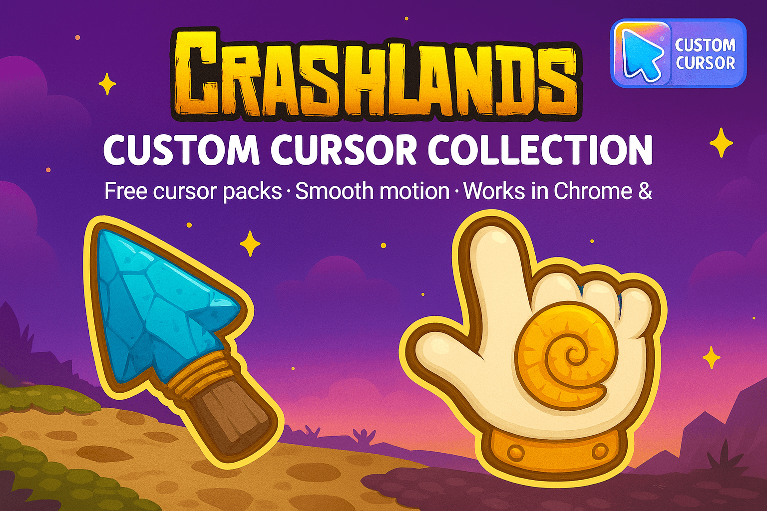 Crashlands Cursors Collection for Chrome and Edge - Custom cursor collection preview