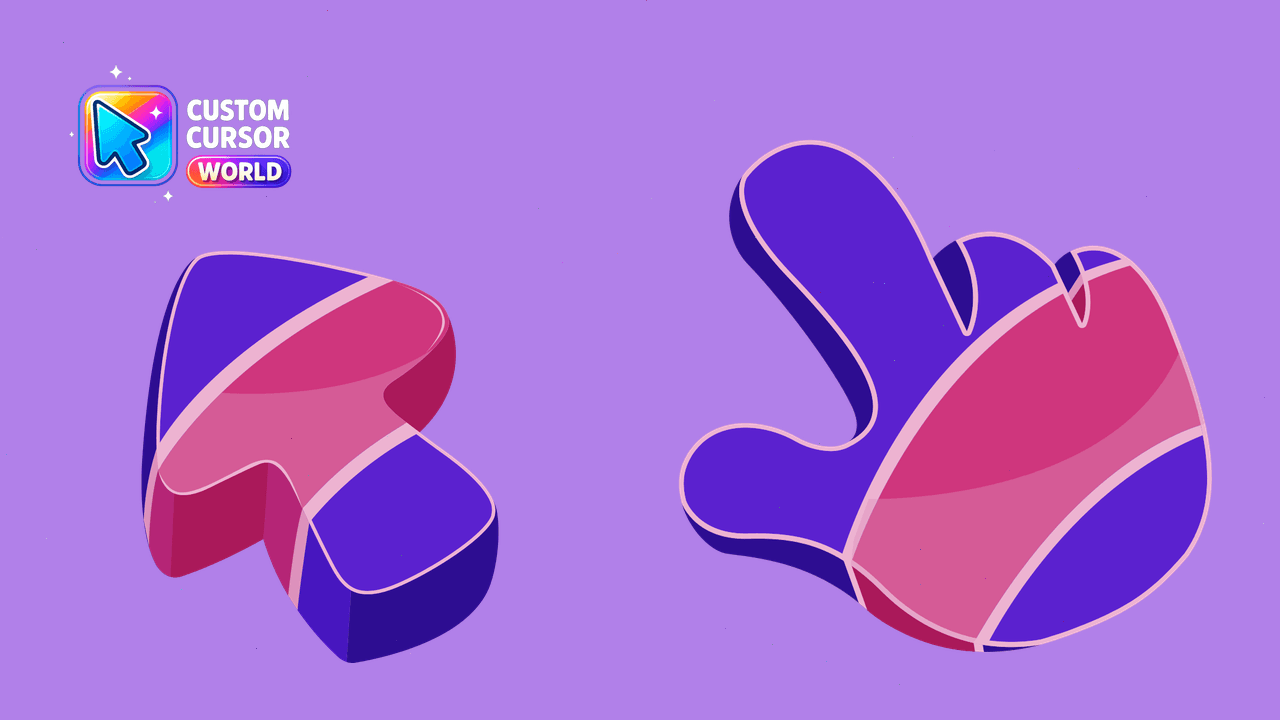 Cursor pack preview: Purple Abstract Cursor Pack