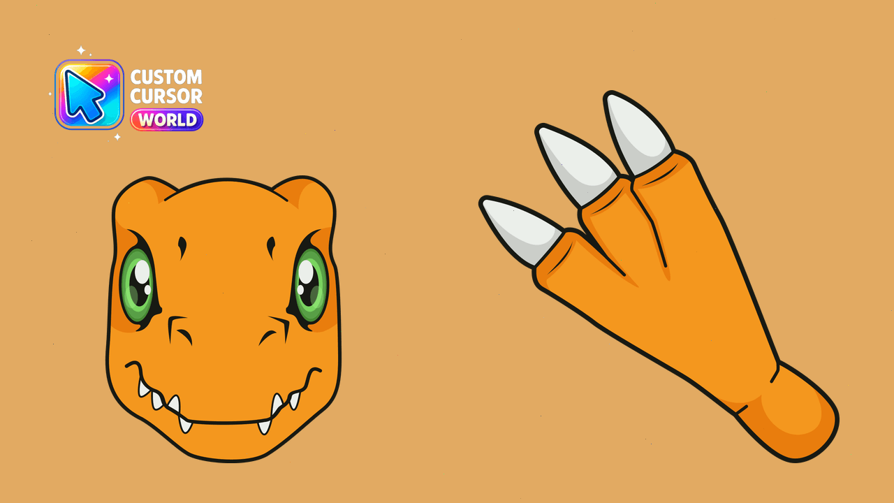 Cursor pack preview: Fiery Agumon Cursor Pack