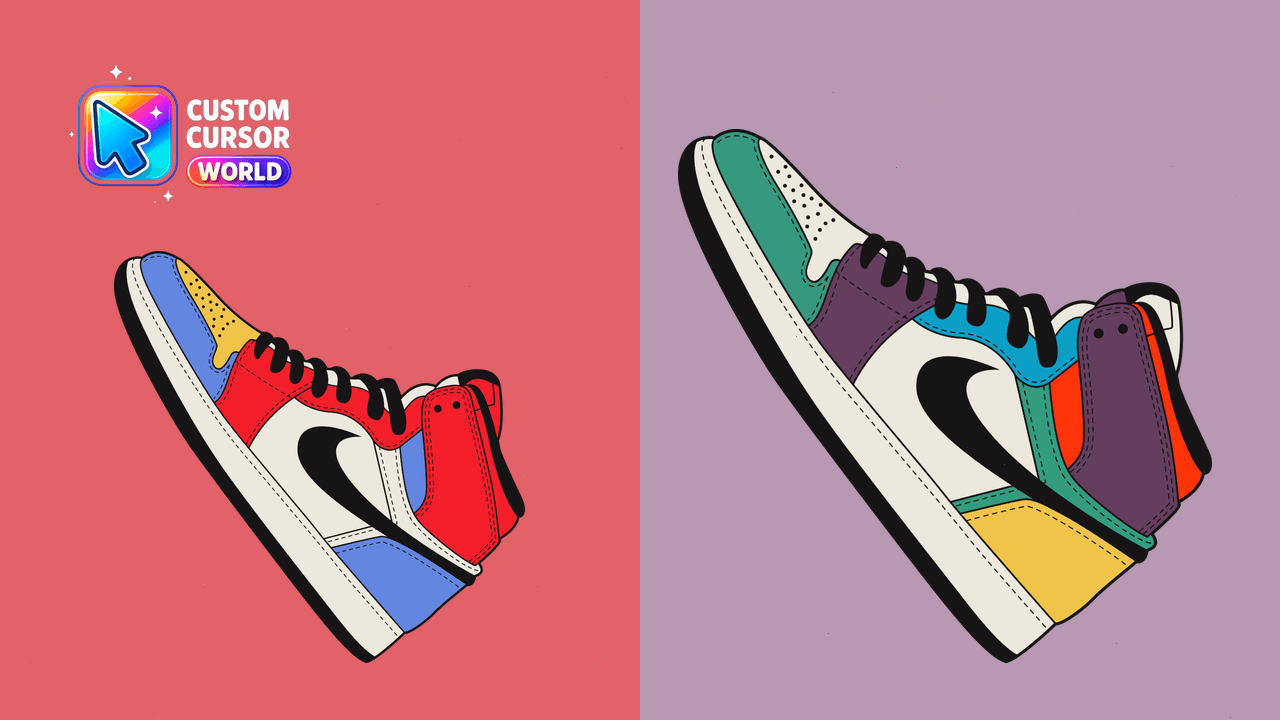 Cursor pack preview: Custom Chrome Cursor Pack - Air Jordan Retro Multi-Color