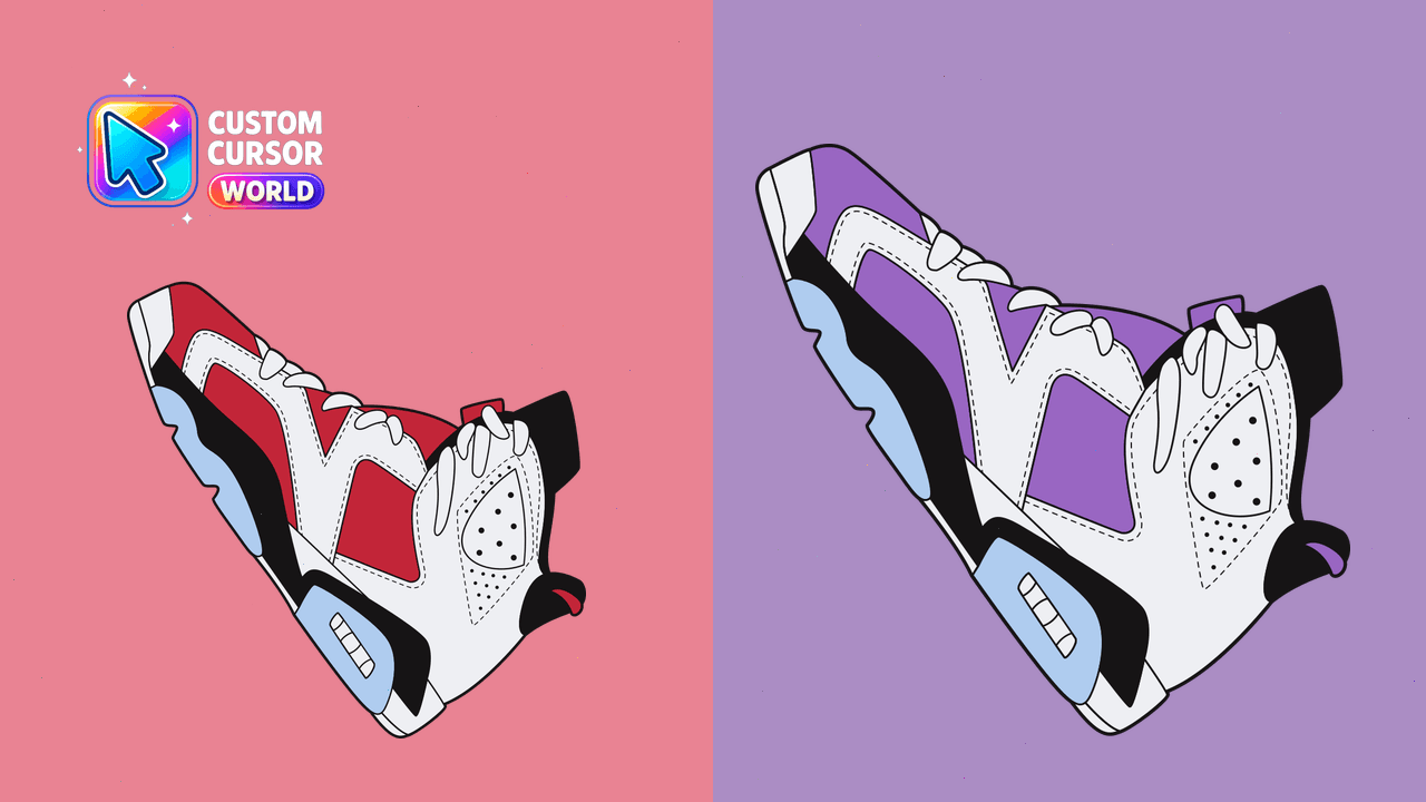 Cursor pack preview: Custom Cursor Pack - Air Jordan 6 Carmines for Browser