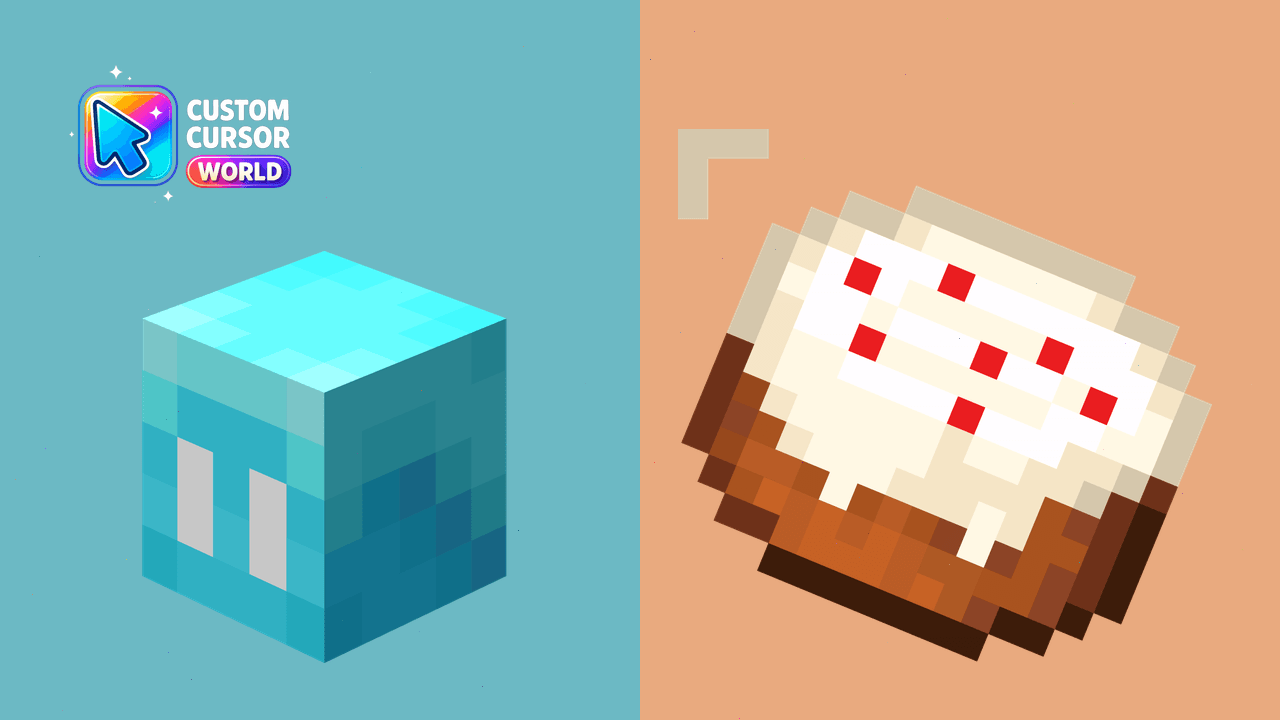 Cursor pack preview: Custom Cursor Pack: Allay & Cake from Minecraft