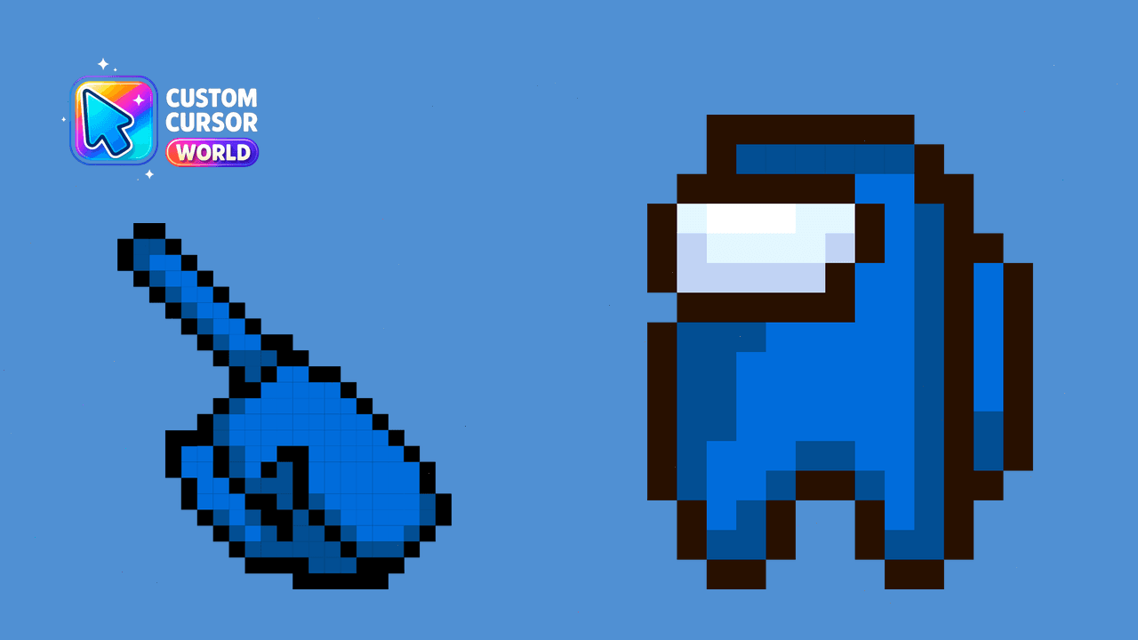 Cursor pack preview: Among Us Pixel Custom Cursor Pack for Chrome & Edge
