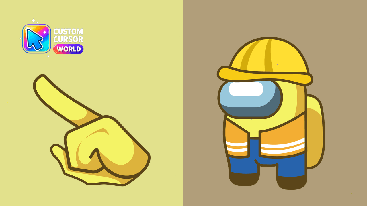 Cursor pack preview: Builder Cursor Pack for Among Us