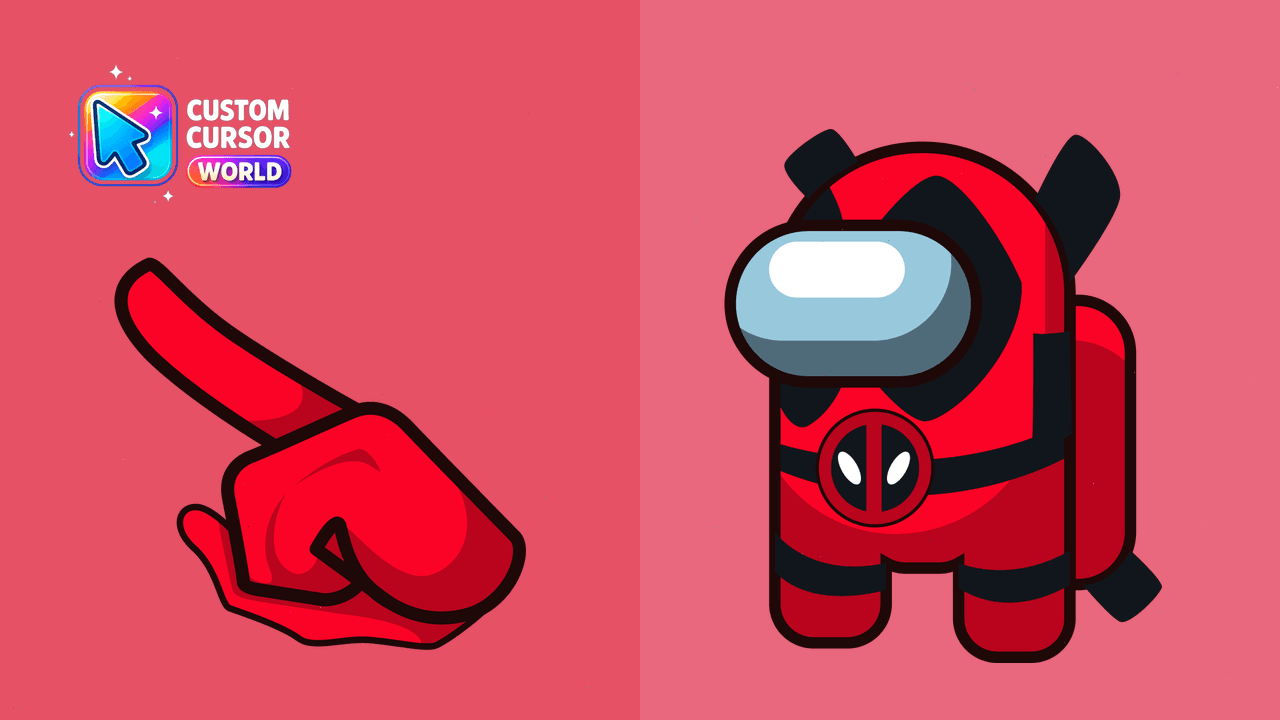 Cursor pack preview: Deadpool Among Us Custom Cursor Pack