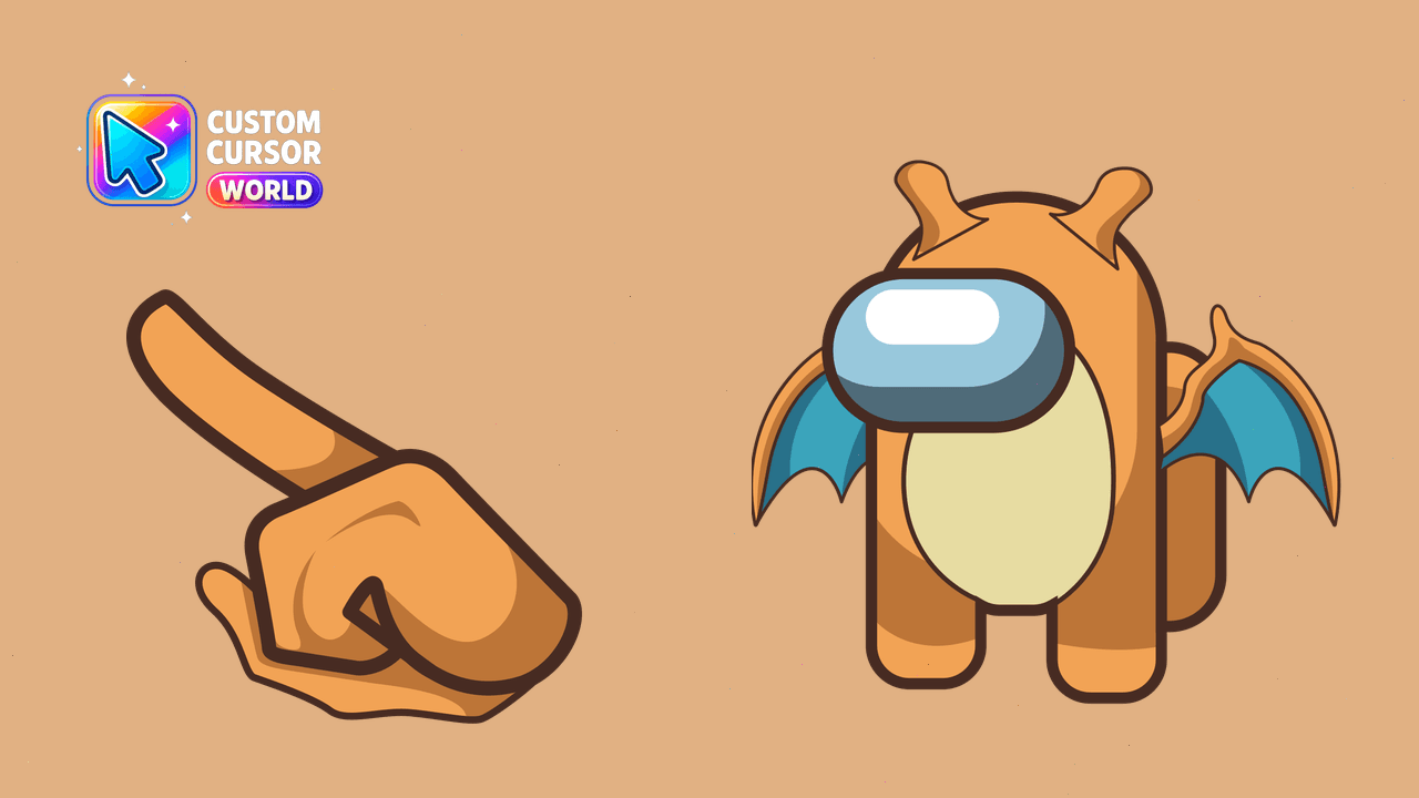 Cursor pack preview: Custom Cursor Pack - Among Us Dragonite Chrome Collection
