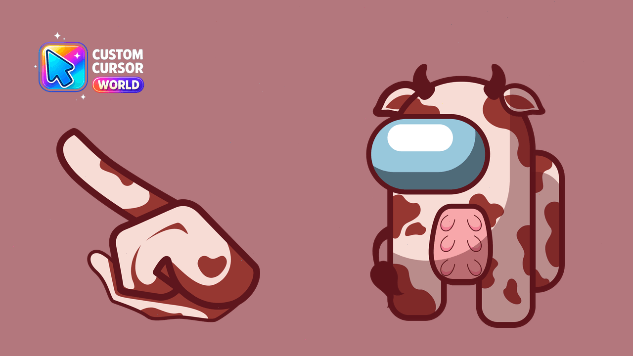Cursor pack preview: Among Us Custom Cursor Pack - Funny Cow Collection