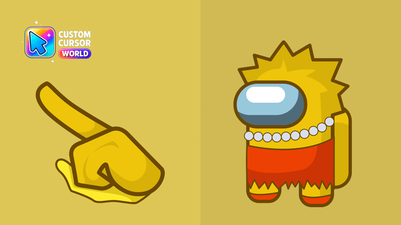 Cursor pack preview: Lisa Simpson Custom Cursor for Chrome & Edge