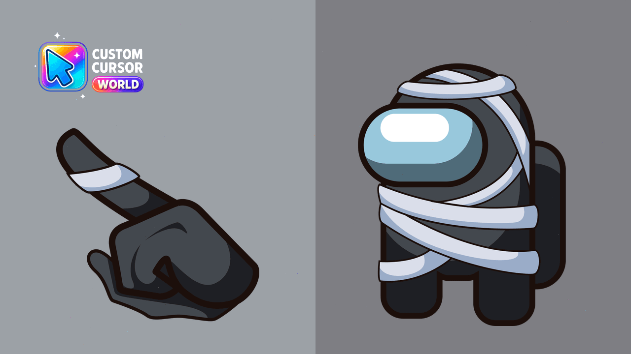 Cursor pack preview: Among Us Mummy Custom Cursor Pack for Chrome & Edge