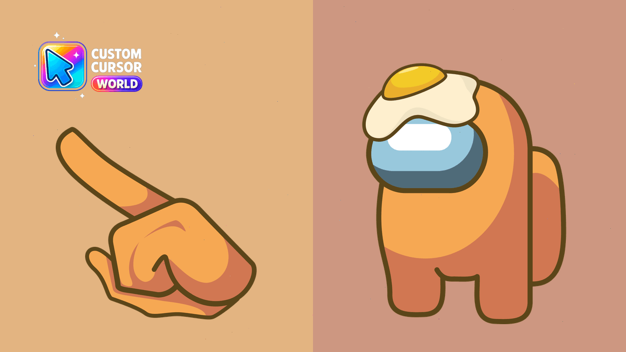 Cursor pack preview: Orange Character Cursor Pack - Among Us Theme