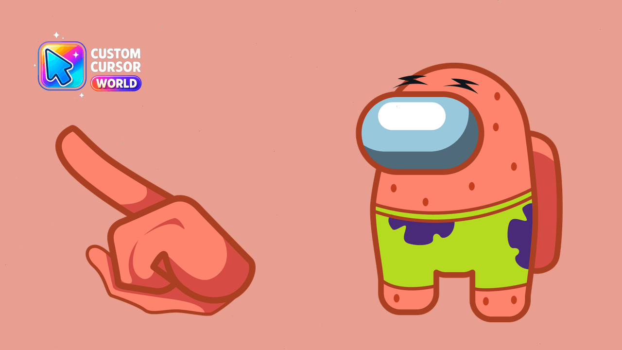 Cursor pack preview: Custom Cursor Pack - Among Us Patrick Star Design