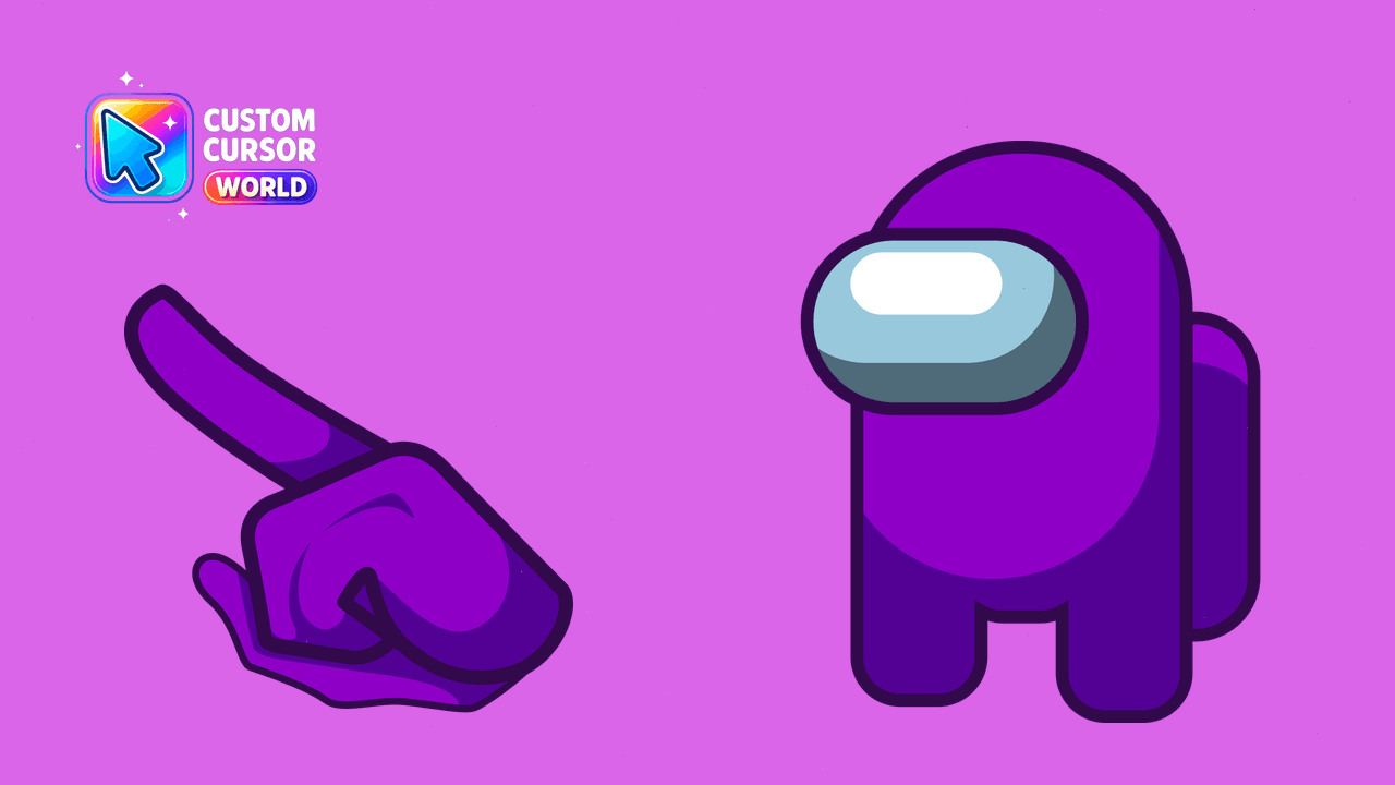 Cursor pack preview: Custom Cursor Pack - Among Us Purple Character