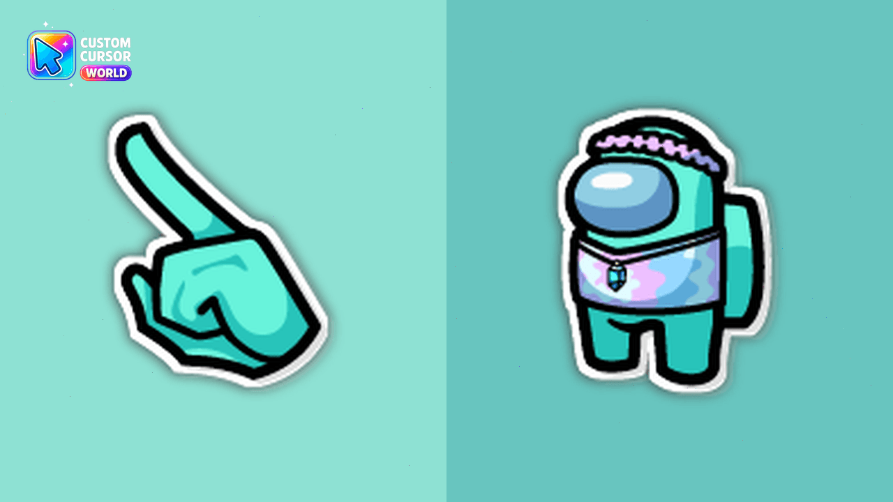 Cursor pack preview: Among Us Show Cyan aka Gemologist