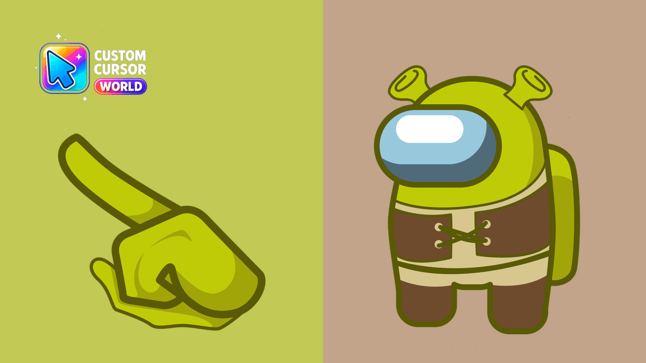 Cursor pack preview: Among Us Shrek Custom Cursor Pack