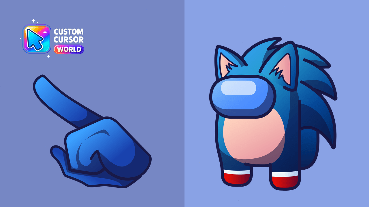 Cursor pack preview: Sonic Among Us Custom Cursor Pack for Browsers