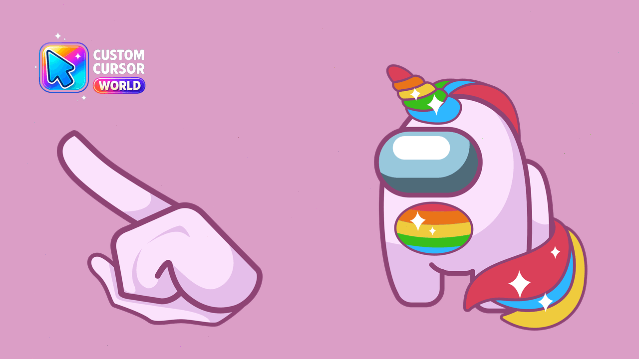 Cursor pack preview: Among Us Cursor Pack - Unicorn Character
