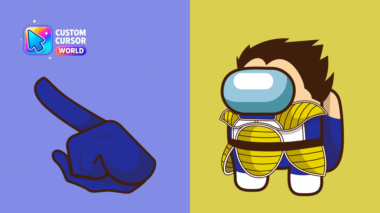 Cursor pack preview: Vegeta Cursor Pack - Among Us Custom Cursors for Chrome