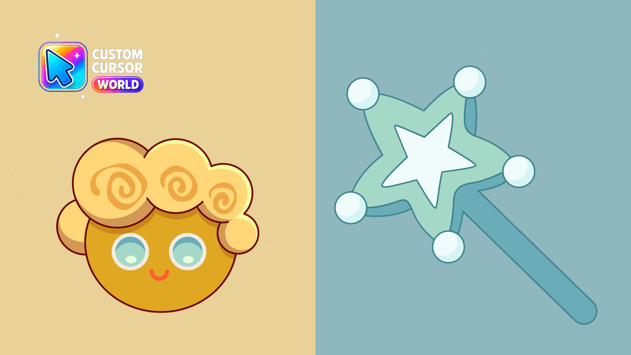 Angel Cookie Custom Cursor Pack - Custom cursor pack preview image showing 2 cursors