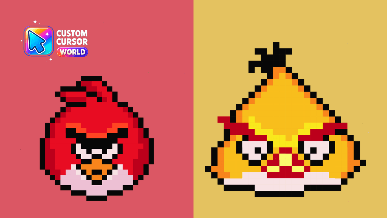 Cursor pack preview: Pixel Cute Angry Birds Cursor Pack