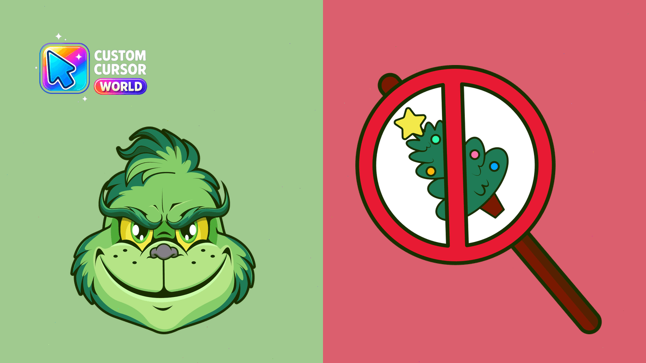 Cursor pack preview: Grinch Custom Cursor Pack for Chrome and Edge
