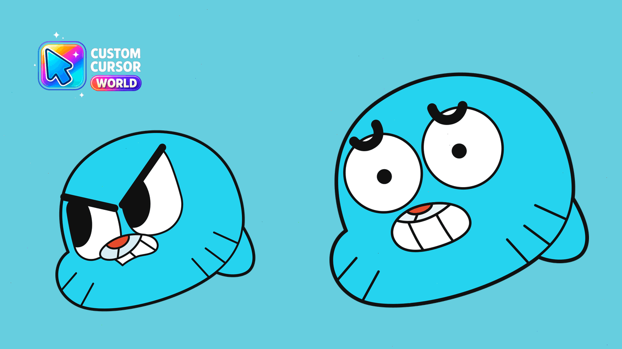 Cursor pack preview: Angry Gumball Watterson Custom Cursor for Browsers