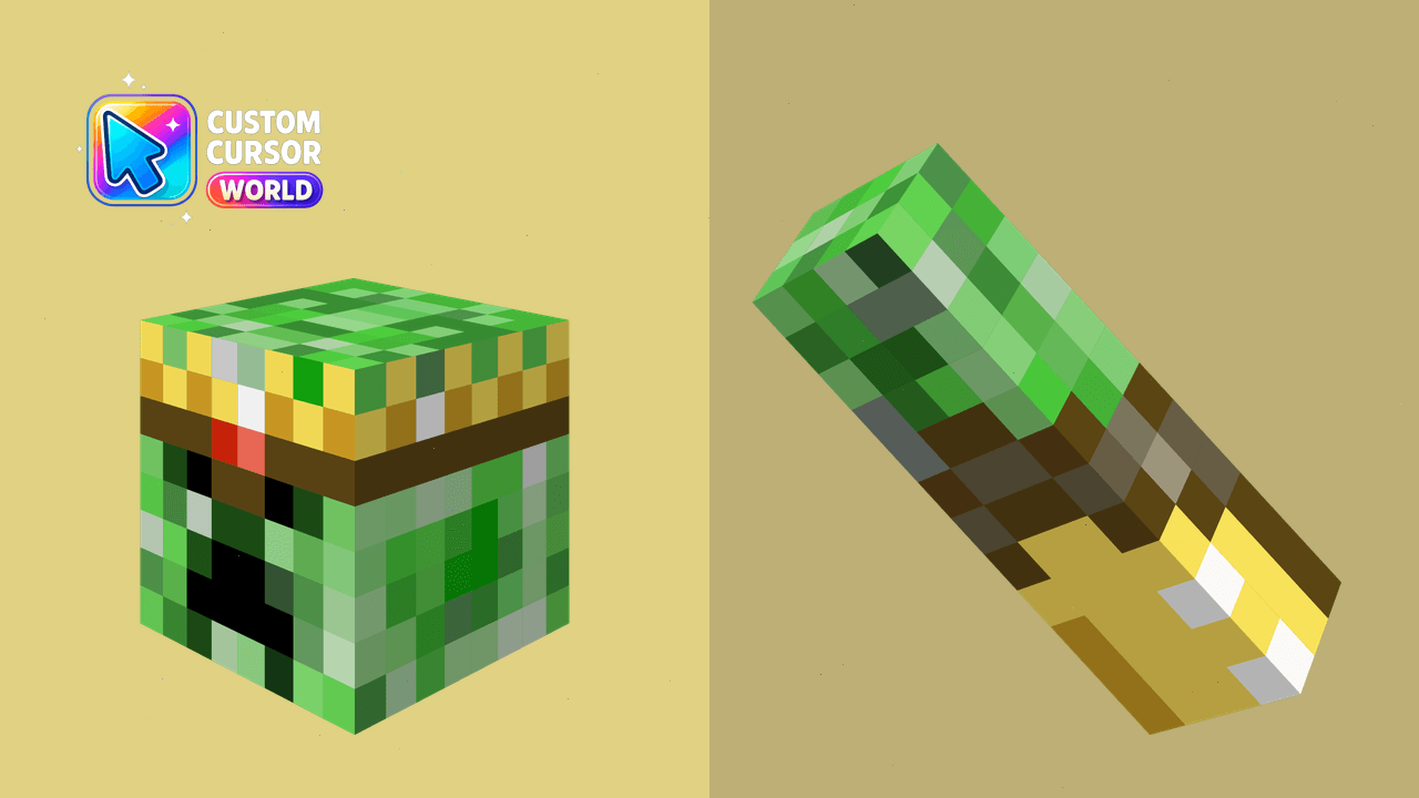 Cursor pack preview: PixelCraft Cursor Pack - Minecraft Theme for Chrome & Edge