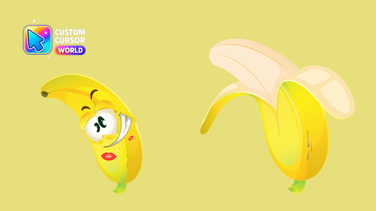 Cursor pack preview: Banana Cursor Pack - Summer Fun Collection