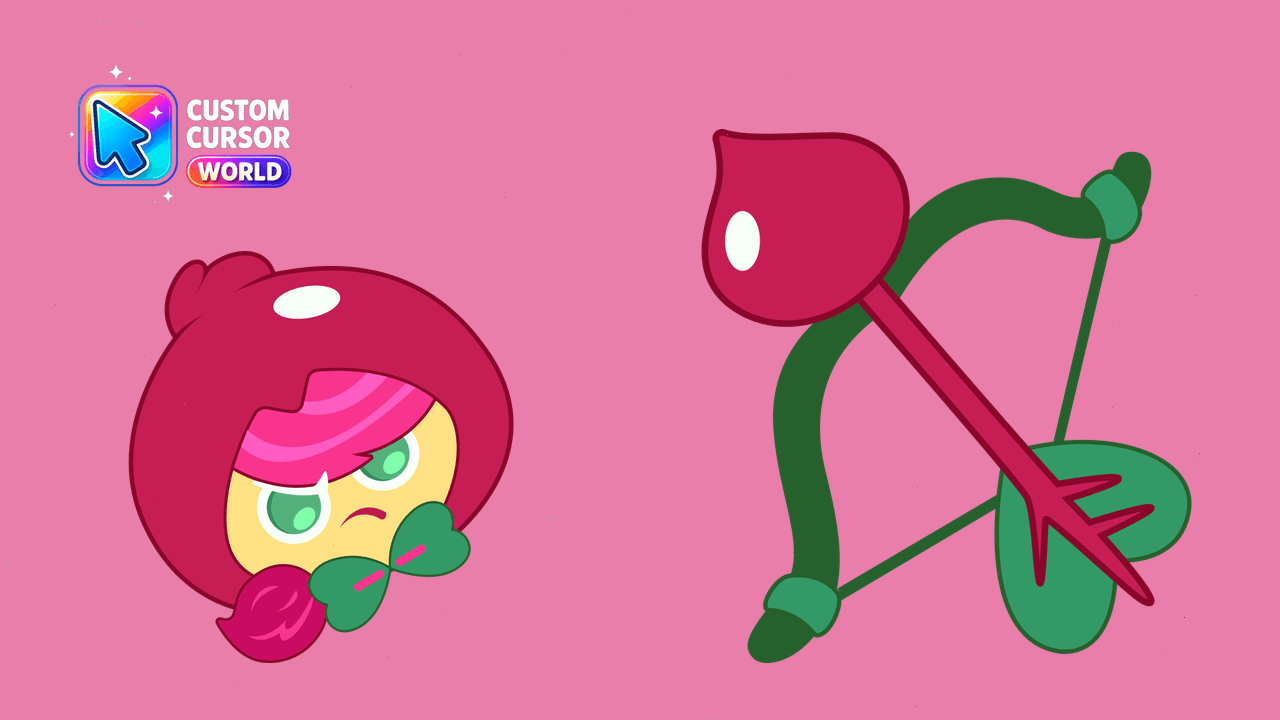 Cursor pack preview: Custom Cursor Pack - Beet Cookie Chrome Theme