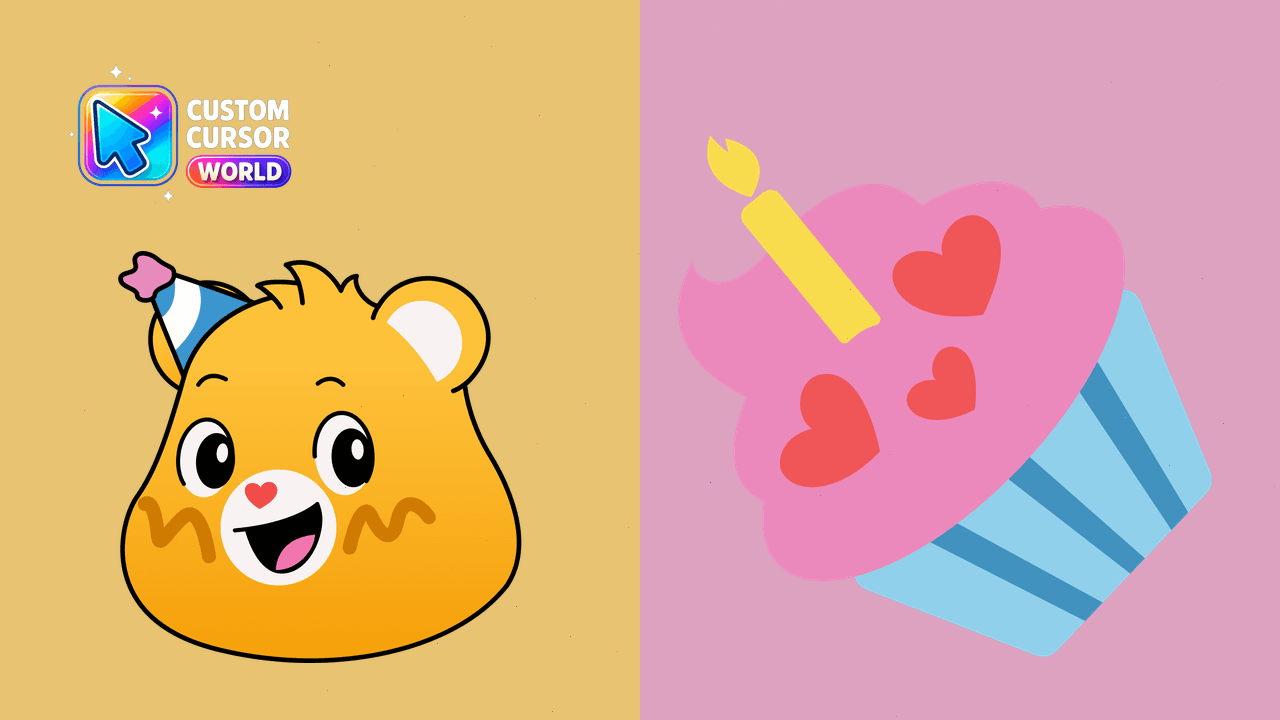 Cursor pack preview: Cheerful Birthday Cursor Pack