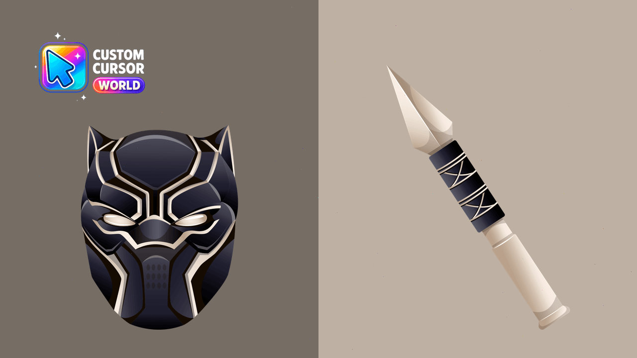 Cursor pack preview: Black Panther Custom Cursor Pack for Chrome and Edge
