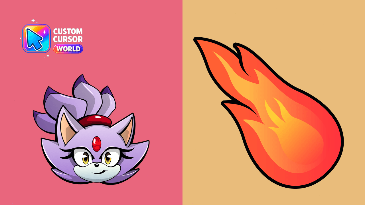 Cursor pack preview: Blaze the Cat Custom Cursor Pack