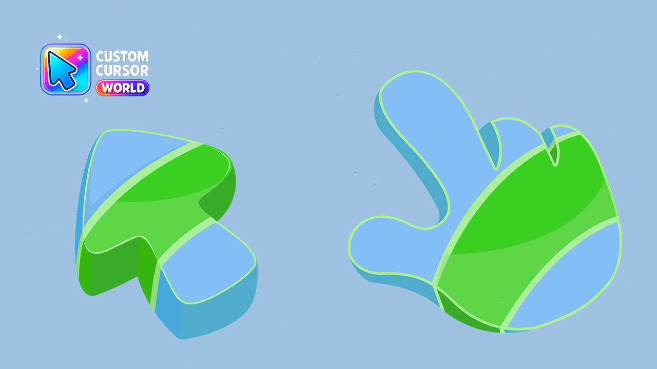 Cursor pack preview: Abstract Blue Cursor Pack for Chrome & Edge