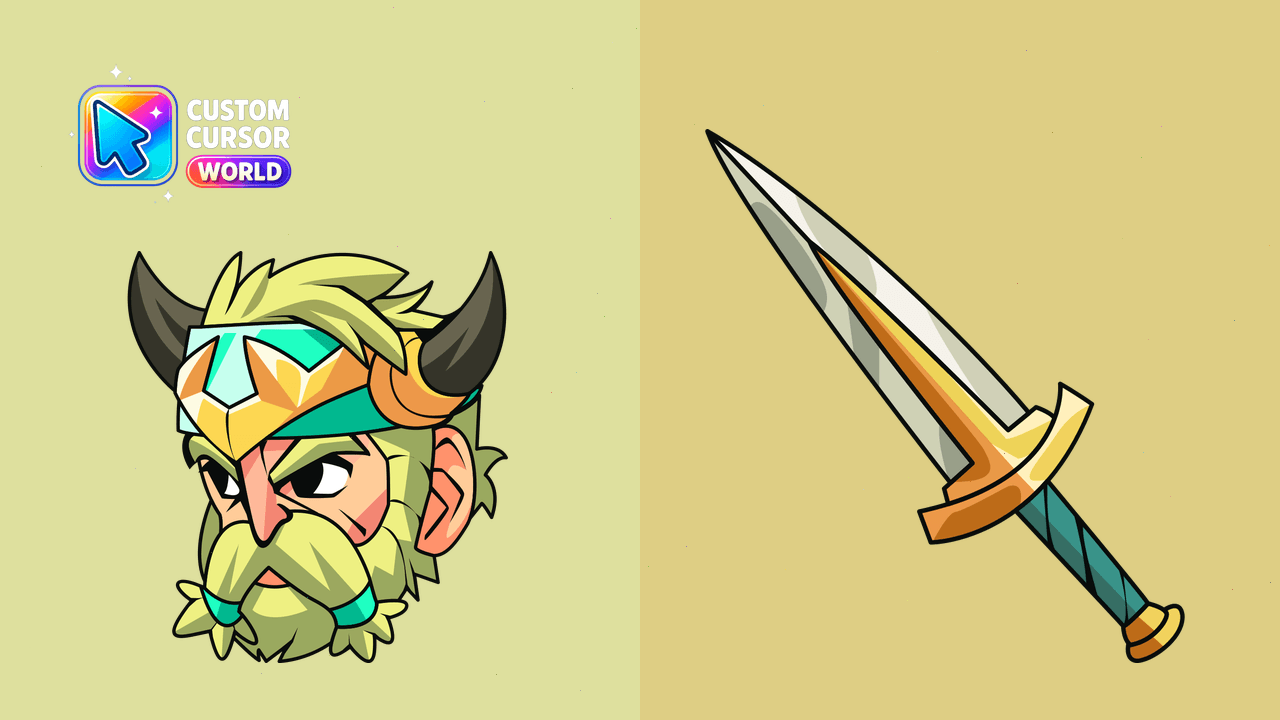 Cursor pack preview: Viking Warrior Cursor Pack for Browser