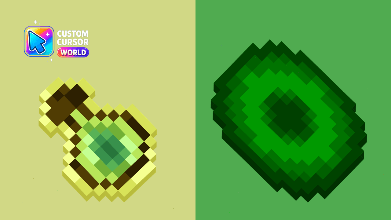 Cursor pack preview: Enchanting Cursor Pack - Minecraft XP Bottle Design