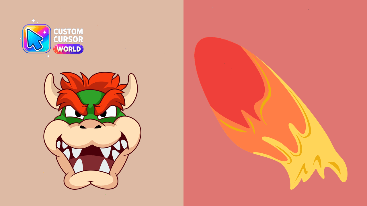 Cursor pack preview: Bowser Custom Cursor Pack for Gaming Enthusiasts