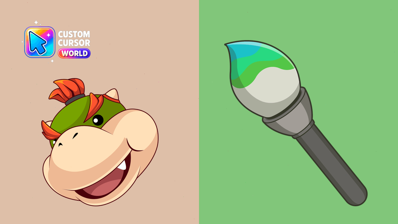 Cursor pack preview: Bowser Jr. Custom Cursor Pack for Chrome & Edge