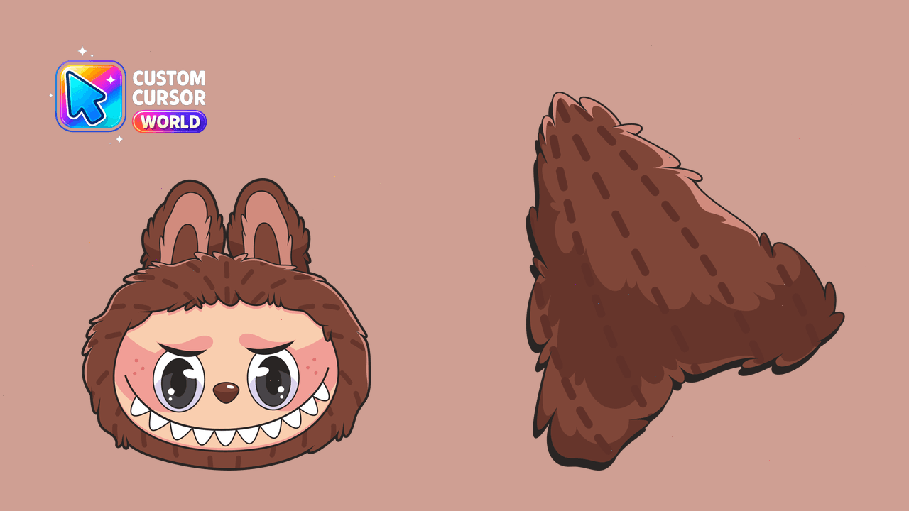 Cursor pack preview: Brown Labubu Custom Cursor for Chrome