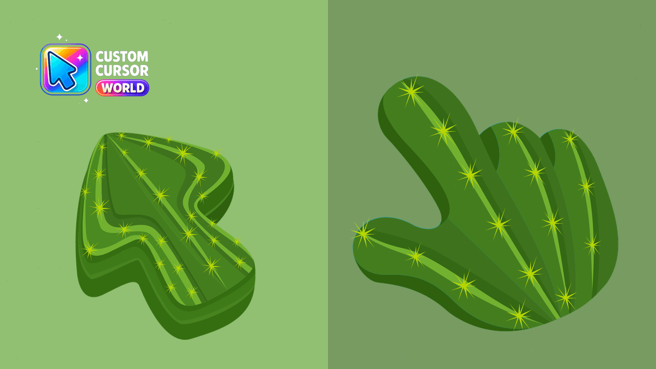 Cursor pack preview: Cactus Cursor Pack for Chrome and Edge