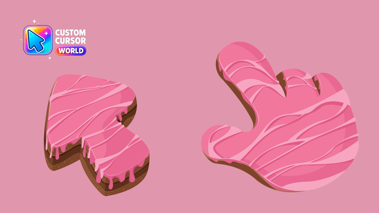 Cursor pack preview: Delightful Cake Texture Cursor Pack