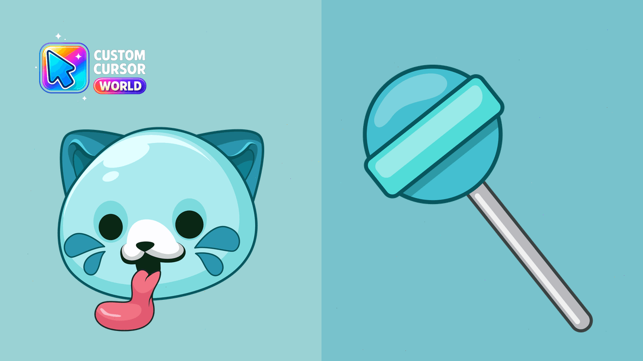 Cursor pack preview: Custom Cursor Pack - Candy Cat for Chrome & Edge