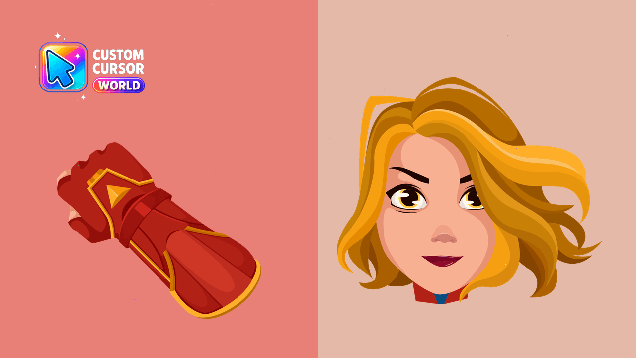 Cursor pack preview: Marvel Cursor Pack - Captain Marvel Edition