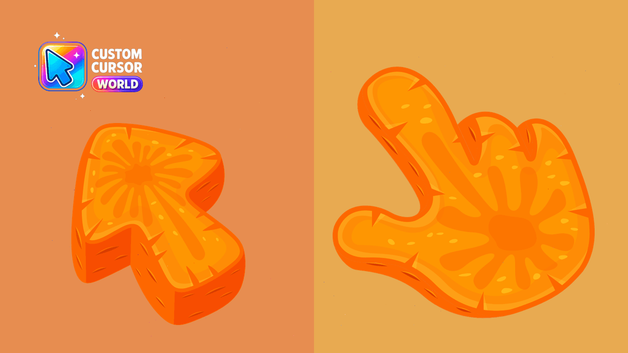 Cursor pack preview: Carrot Texture Cursor Pack