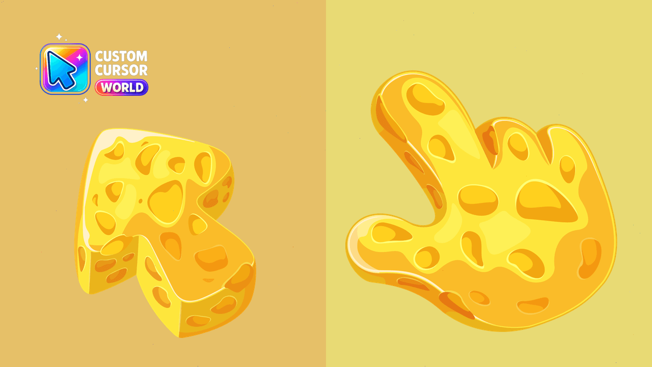 Cursor pack preview: Cheese Cursor Pack for Chrome & Edge
