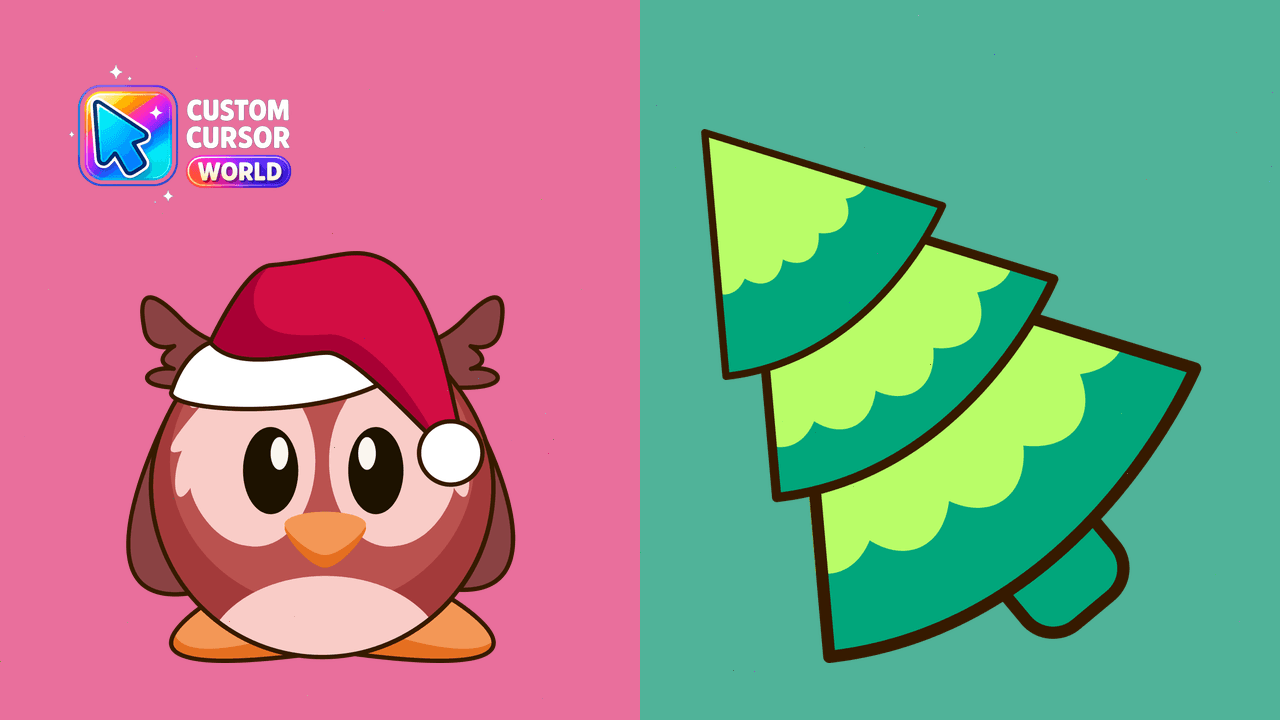 Cursor pack preview: Christmas Owl Cursor Pack