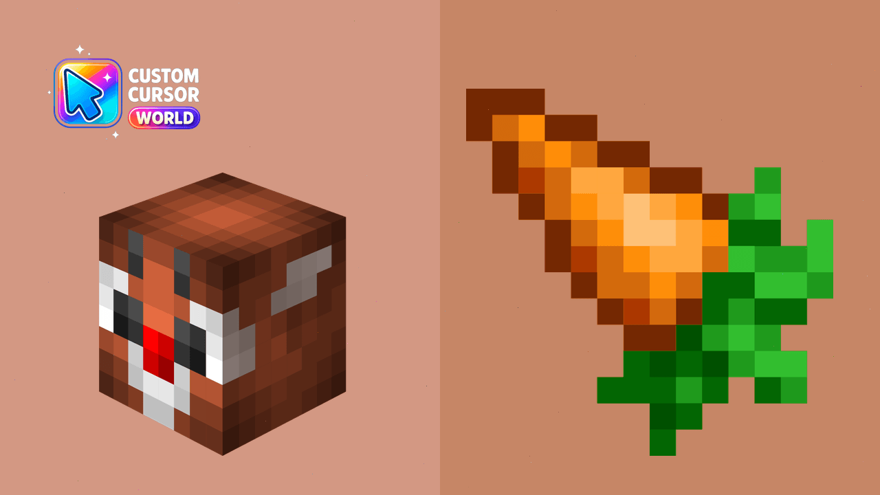 Cursor pack preview: Christmas Cursor Pack - Minecraft Rabbit Style