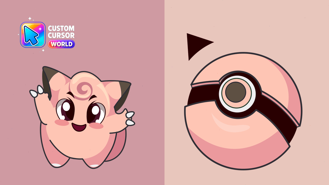 Cursor pack preview: Cute Clefairy Custom Cursor Pack