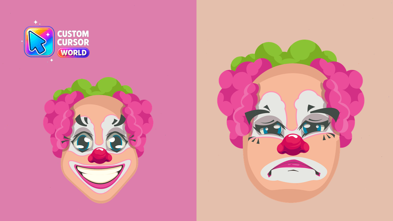 Cursor pack preview: Sad Circus Clown Custom Cursor Pack