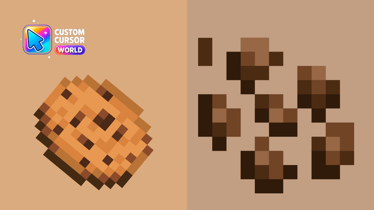 Cursor pack preview: Cookie Cocoa Beans Custom Mouse Cursor Pack