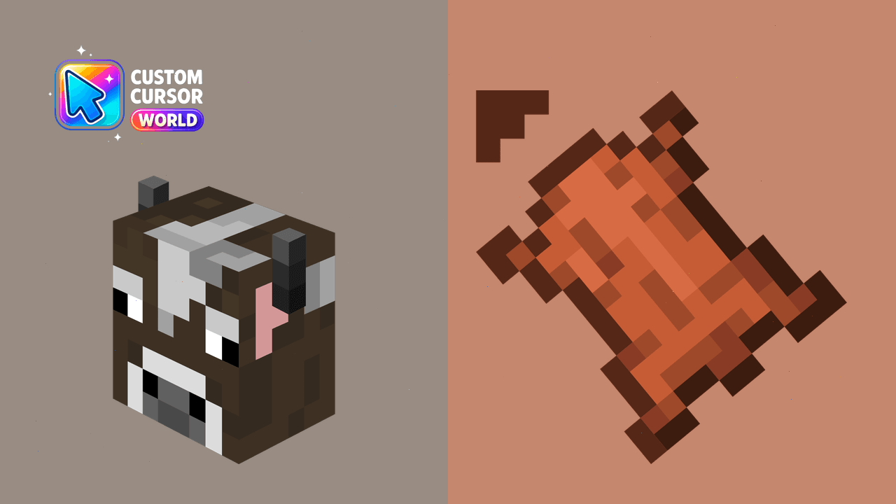 Cursor pack preview: Minecraft Cow Cursor Pack